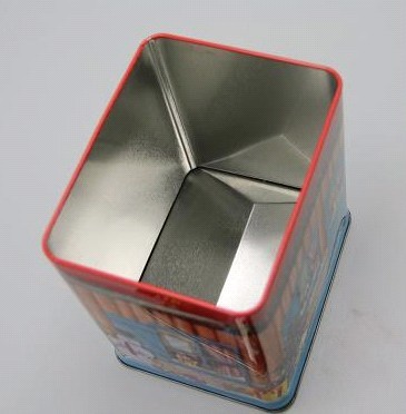 Color Design Roof Rectangular Piggy Bank Tin