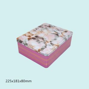 Rectangular Tin Box untuk biskut dan pembungkusan coklat