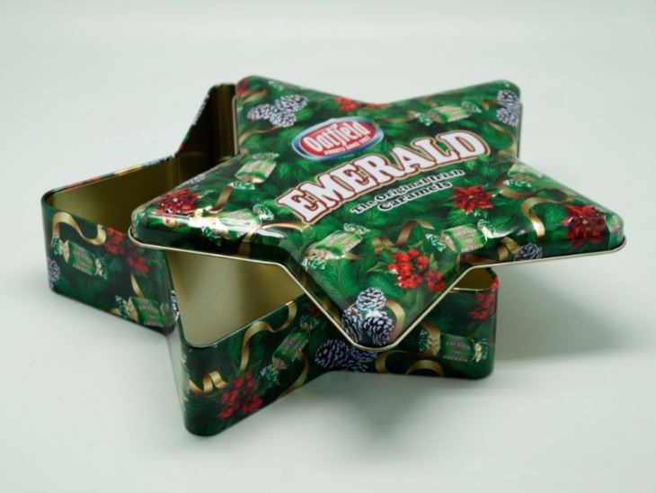 Big Christmas Star Tin For Gift
